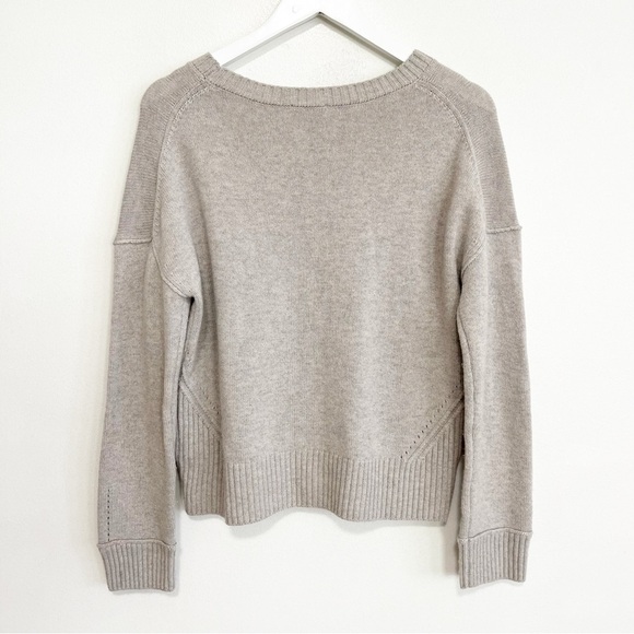 BOGO! Rails Presley Pullover Pointelle Sweater Wool Cashmere Dove Gray Small - Picture 8 of 11